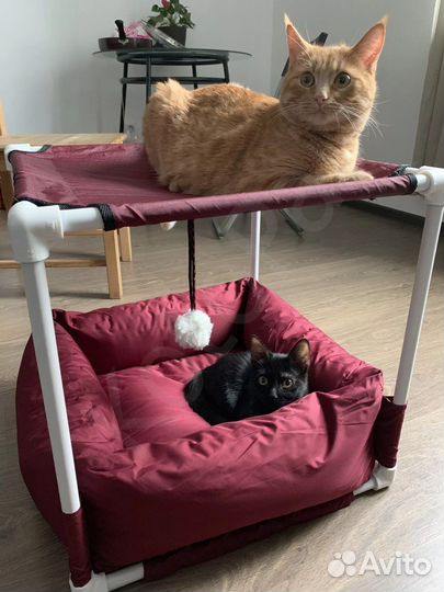 Лежанка с гамаком для кошки