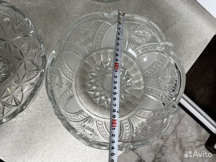 Фруктовница хрустальная СССР