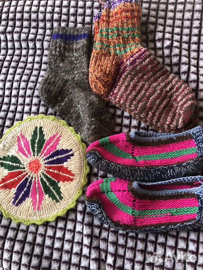 Носки, следки вязаные, салфетки