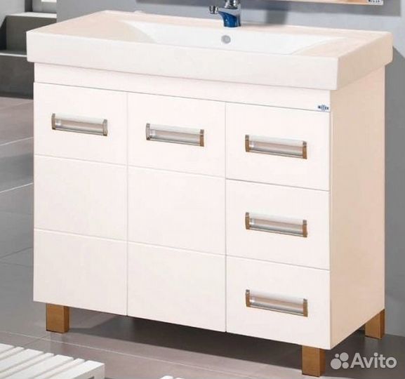 Тумба без раковины Misty п-сел01075-01пр3я Белая