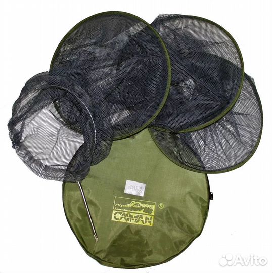 Садок Caiman круглый мелкозерн. сеть в чехле 2м