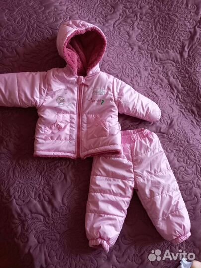 Зимний костюм для девочки 68-74