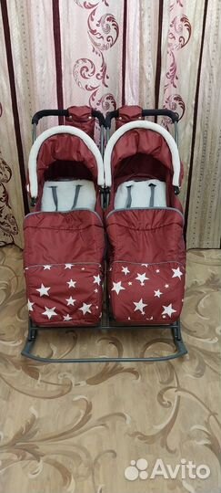Санки коляска для двойни