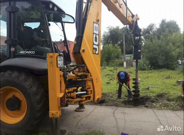 Эксковатор-погрузчик, буроям, гидромолот