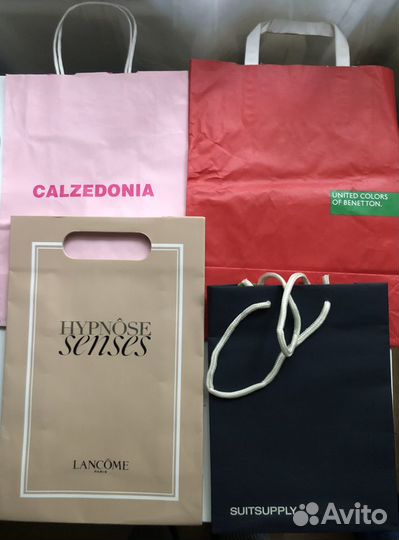 Брендовые бумажные пакеты б/у