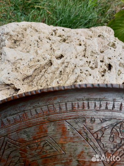 Старинный медный поднос