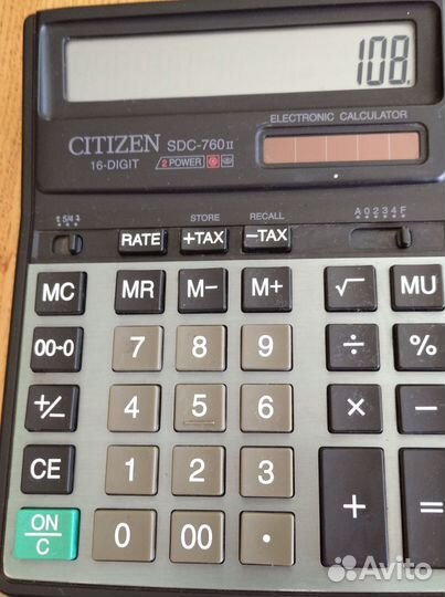 Калькулятор Citizen SDC-760ll 16-Digit