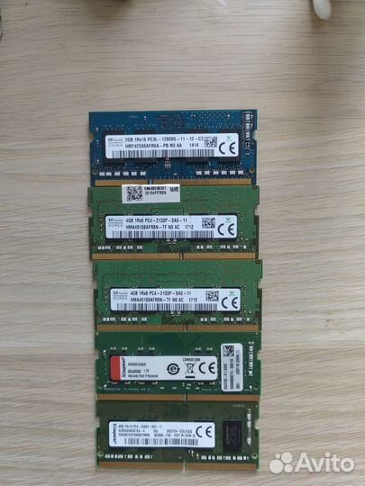 Оперативная память DDR4, DDR3L (2, 4, 4, 8, 4 гб)