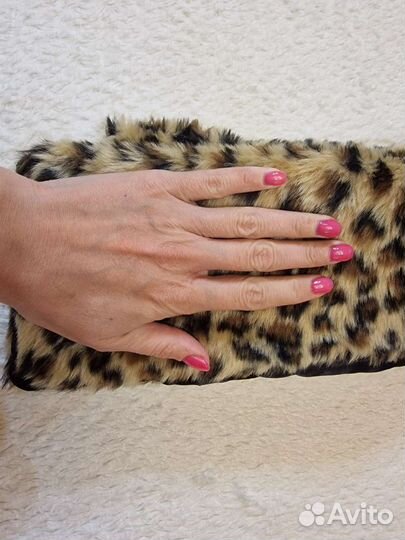 Воротник шарф леопардовый