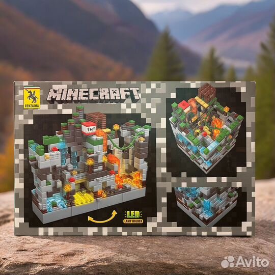 Большой Конструктор с LED подсветкой Майнкрафт 858