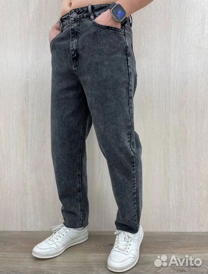 Джинсы бананы мужские