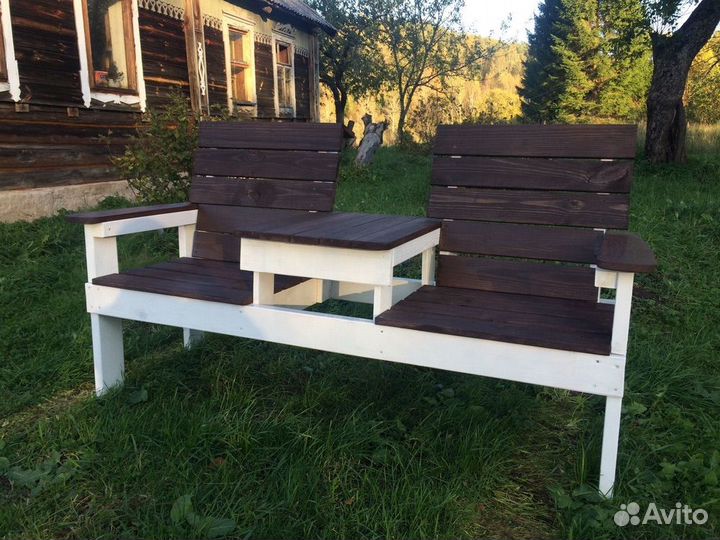 Скамейка со столиком (скамейка садовая)