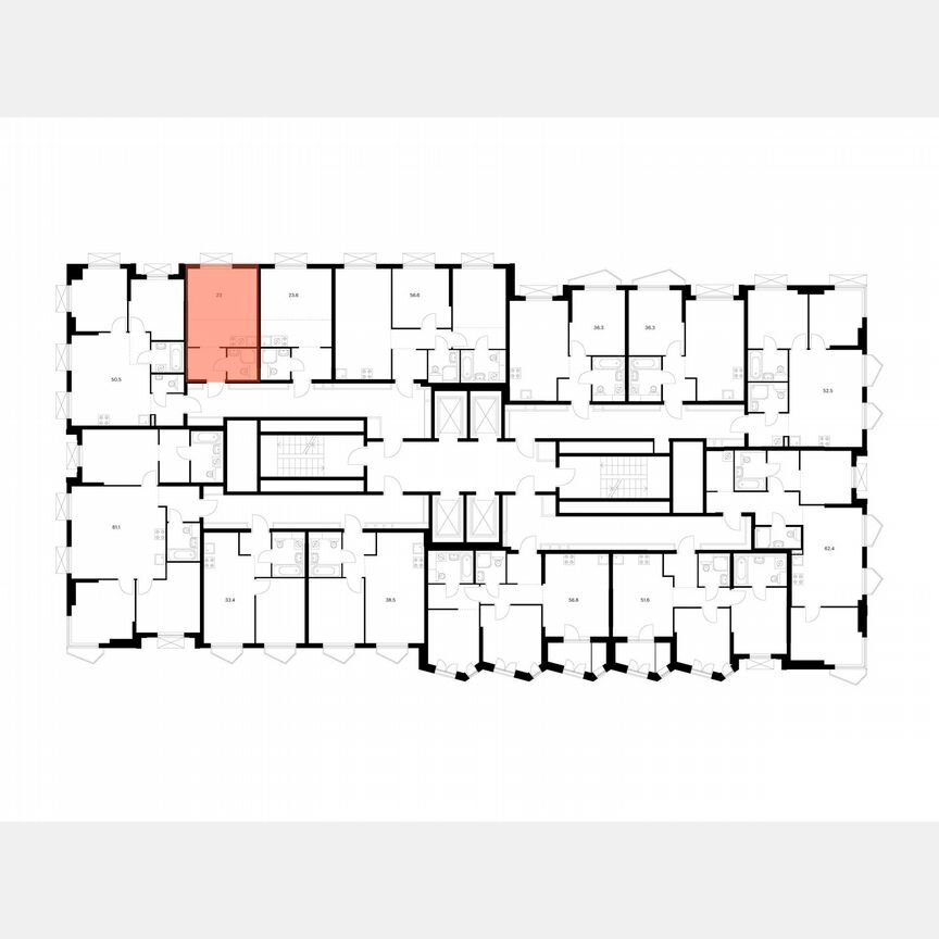 Квартира-студия, 23 м², 19/32 эт.