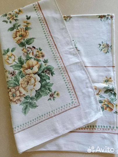 Скатерти лен СССР разные,салфетки новые