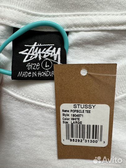 Футболка Stussy белая M / L