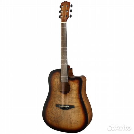 Акустическая гитара Авторский Лазерный рисунок