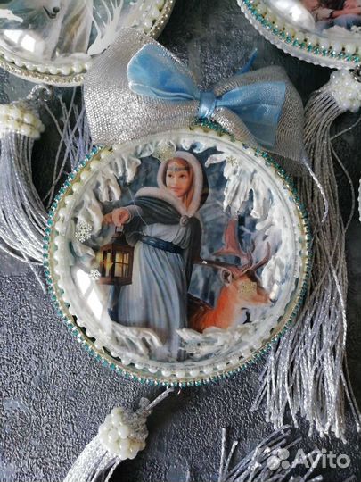 Медальон новогодний 11см