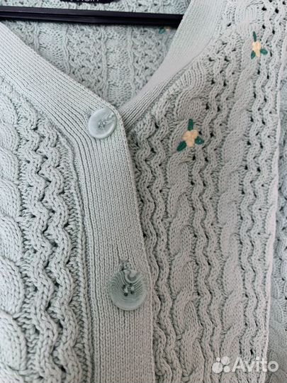 Кардиган зеленый