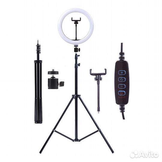 Кольцевая лампа со штативом 26 см новая