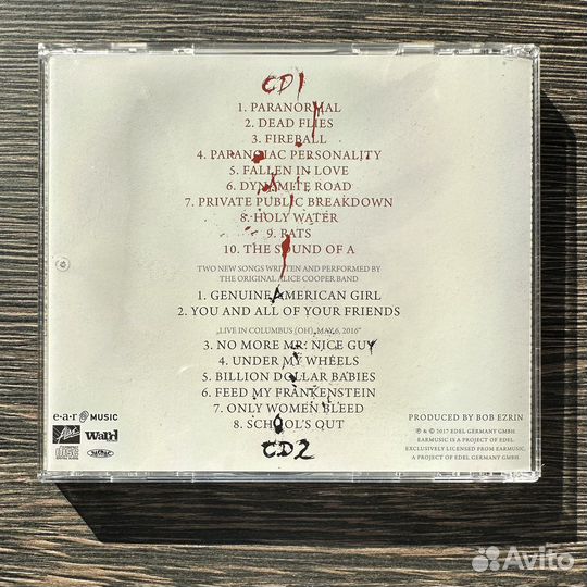 Alice Cooper - Paranormal 2xCD Japan gqcs 90375-6