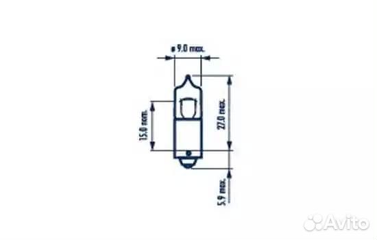 Лампа накаливания 12v 5w ba9s галогенная narva 178