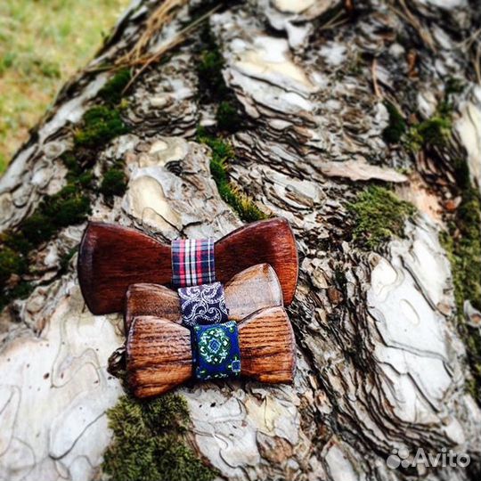 Галстук-бабочка из дерева