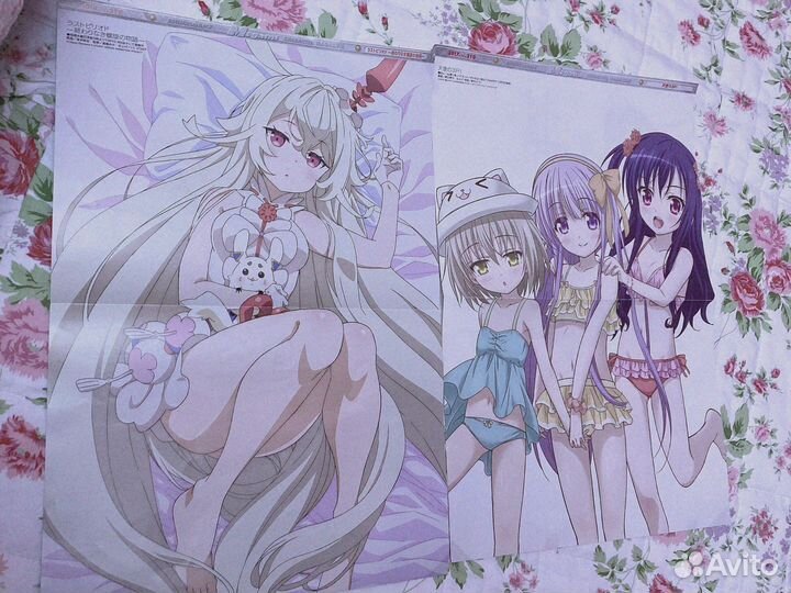 Аниме плакаты из японских журналов двусторонние