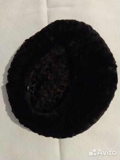 Берет стриженый вязаный мутон 56 размер