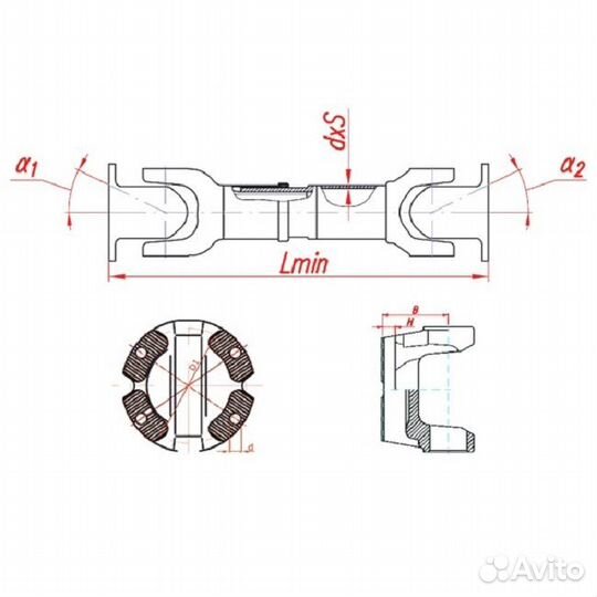 Вал карданный (1752 мм) 5551-2201010-10
