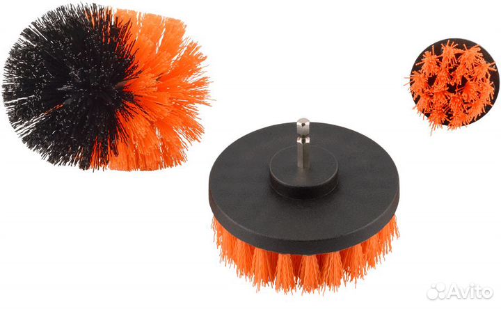 Набор щеток нейлоновых для дрели 3шт 41045