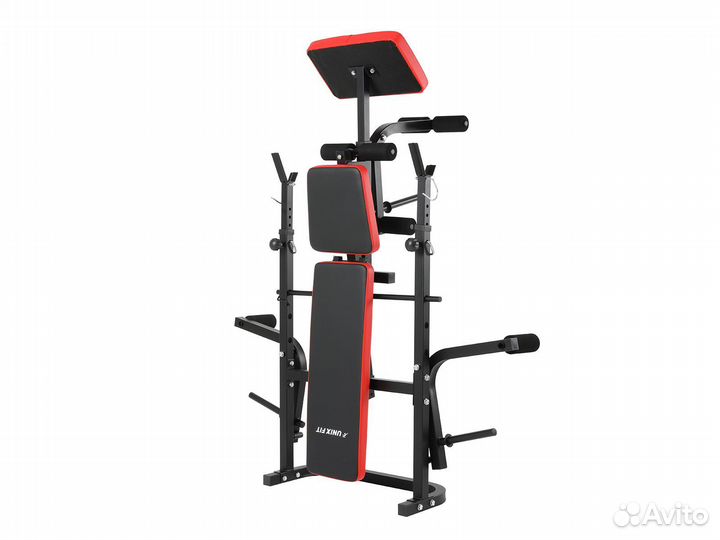 Скамья силовая со стойками unix Fit bench 120P