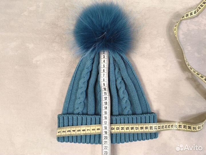 Шапка шерсть мериноса на ог52-53