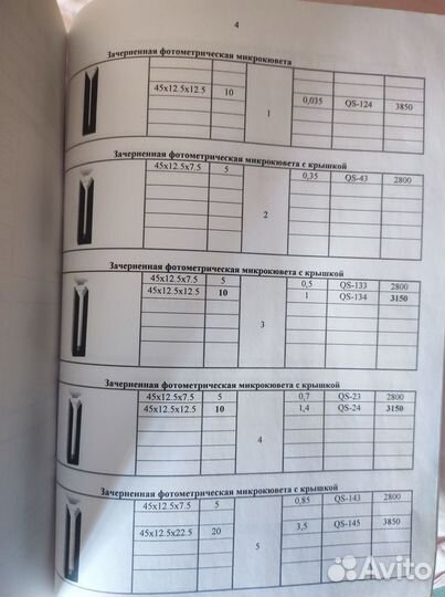 Кюветы кварцевые и стеклянные