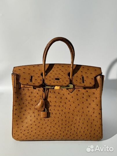 Сумка Hermes Birkin 35 оригинал,страус