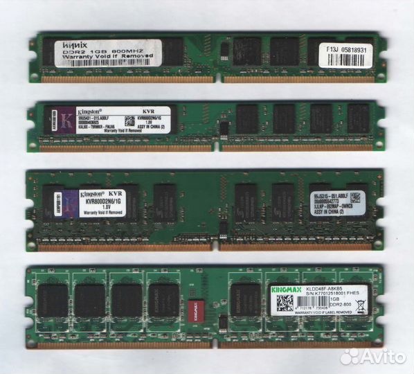 Оперативная память DDR3, DDR2