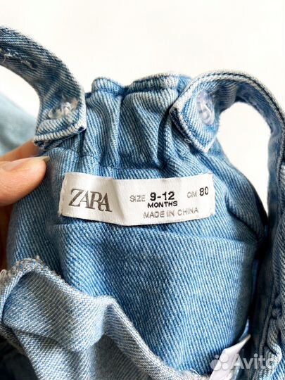 Джинсовый комбинезон Zara 80