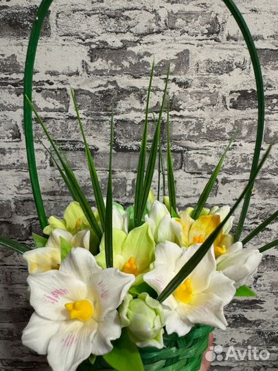 Букет лилий из мыла ко дню матени