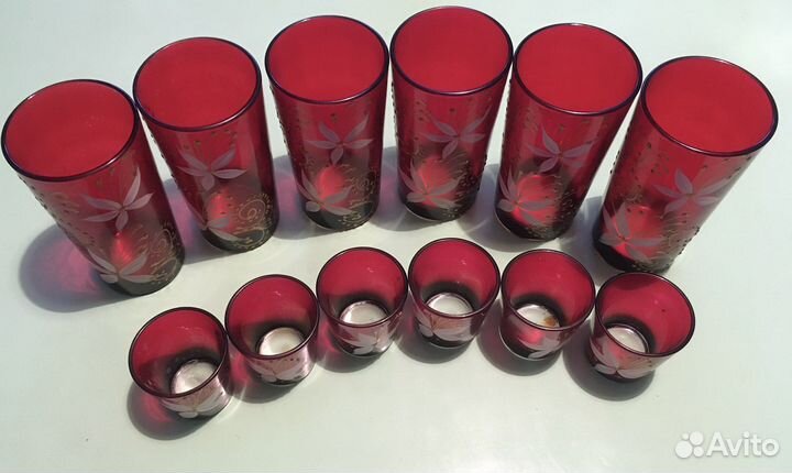 Набор стаканов и рюмок стекло