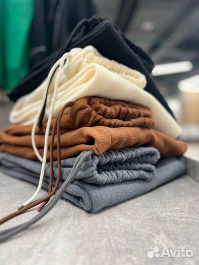 Теплые штаны палаццо