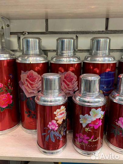 Термос новый стеклянная колба