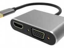 Кабель-переходник USB 3.0 (Am) ) hdmi(f) +VGA(f)