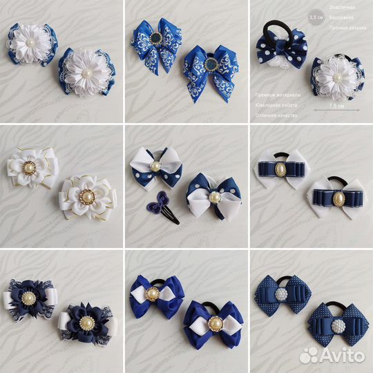 Бантики и заколки для волос ручной работы