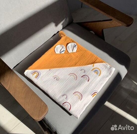 Детское полотенце-уголок из муслина