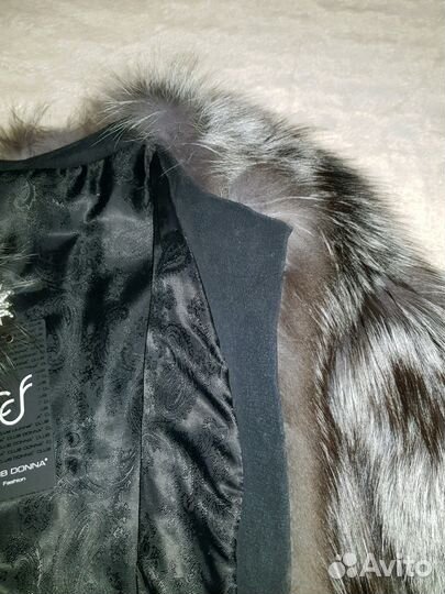 Шуба из меха чернобурки