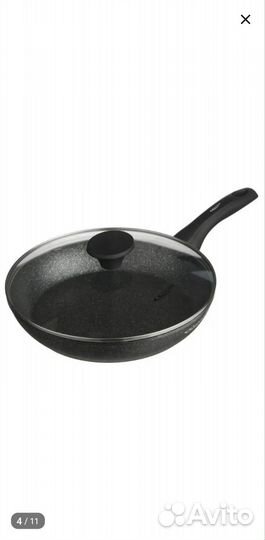 Новая сковорода для всех видов плит с крышкой