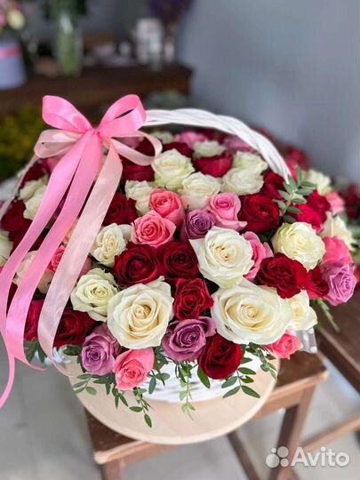 Цветы розы букет