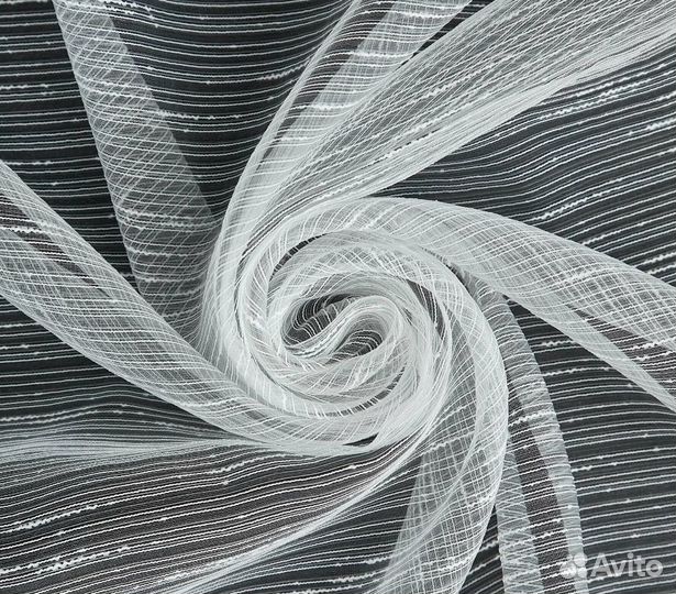 Тюль лен-дождик