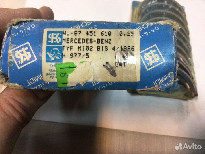 Вкладыши mercedes W-123 W-201 E-124 коренные 0,25