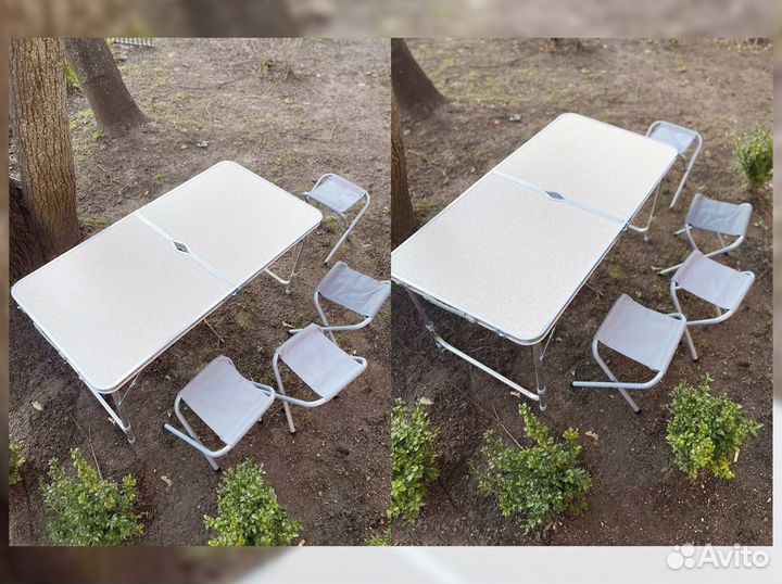 Стол складной + 4 стула D2