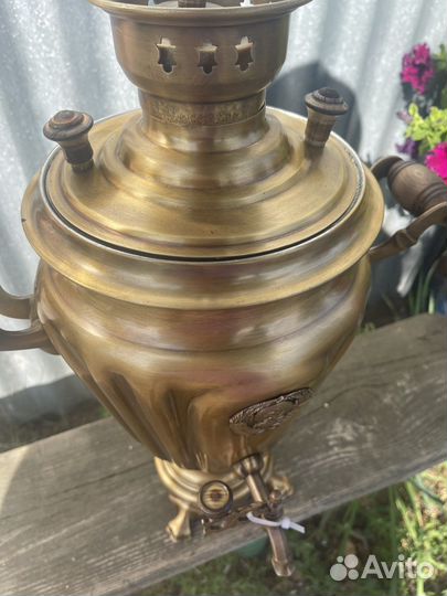 Самовар герб, патина